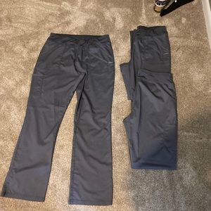 Landau steel grey yoga scrub pants